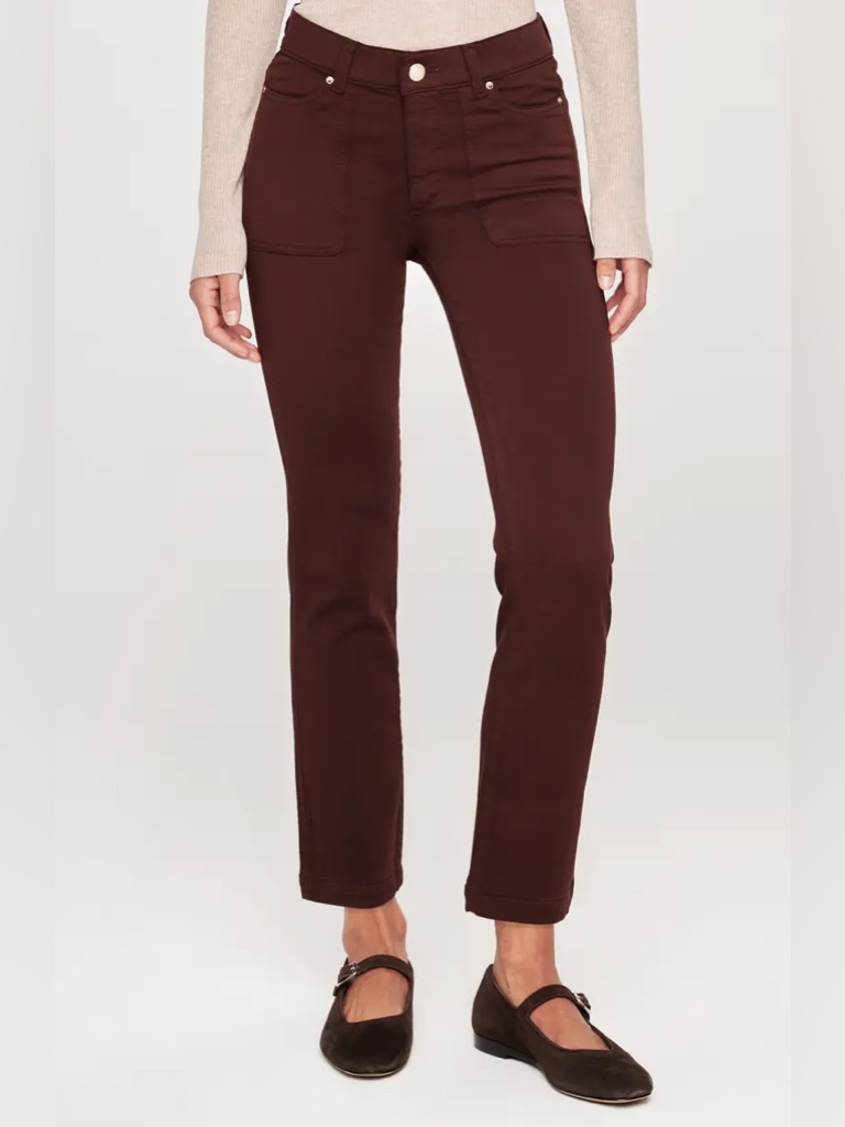 Dl1961 Mara Ankle Length Straight Leg Mid Rise Jean In Fig Size 28